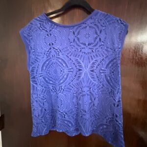 Bundle 2 for $30. Desigual Blue Lace Tank Top. Size Small.